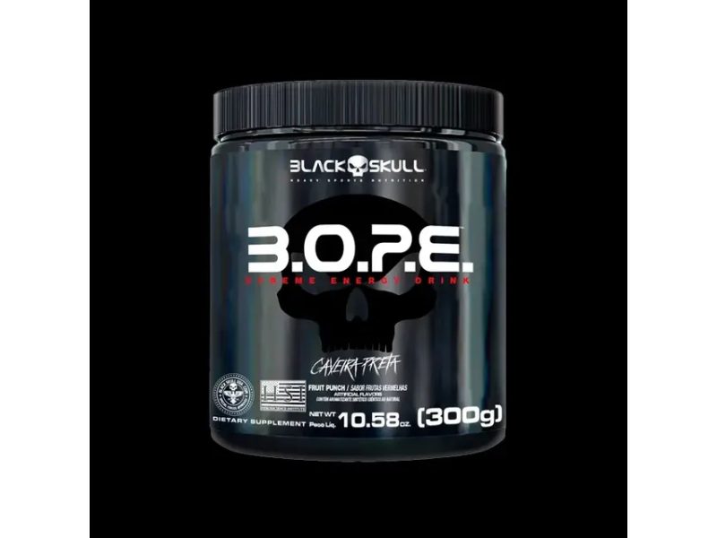 Pré-treino B.o.p.e. Black Skull Em Pó, 300g Sabor Frutas Amarelas